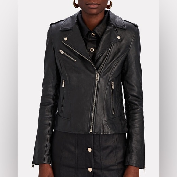 LAMARQUE ~ Mellie Moto Leather Biker Jacket - Picture 16 of 17